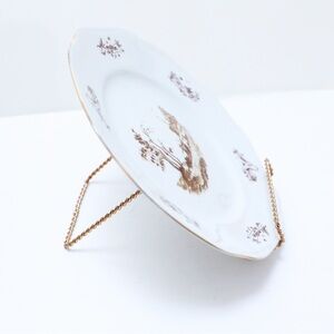 Set of 6 Twisted Wire Plate Stand Vintage Rose Gold Tone Display Rack Holder new